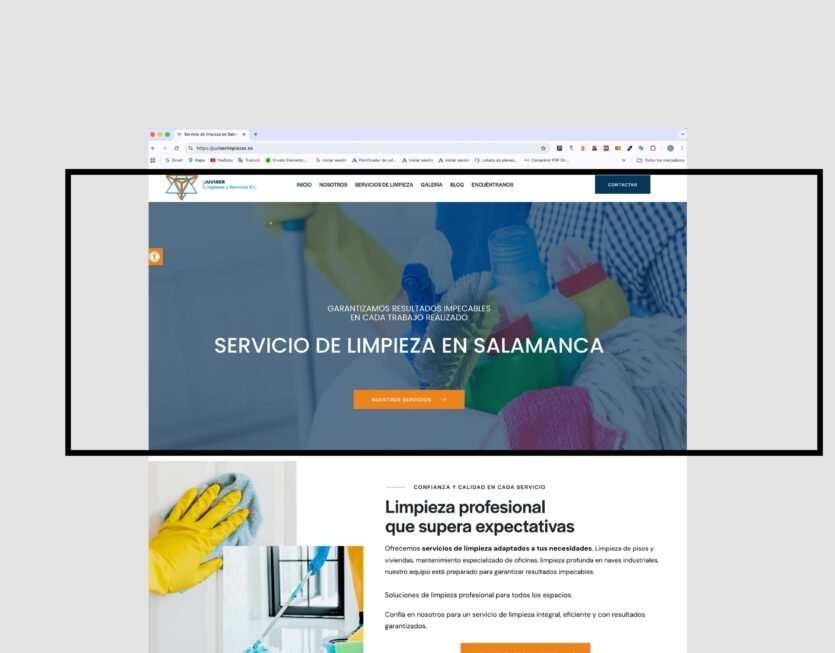 DISEÑO WEB DE EMPRESA DE LIMPIEZAS