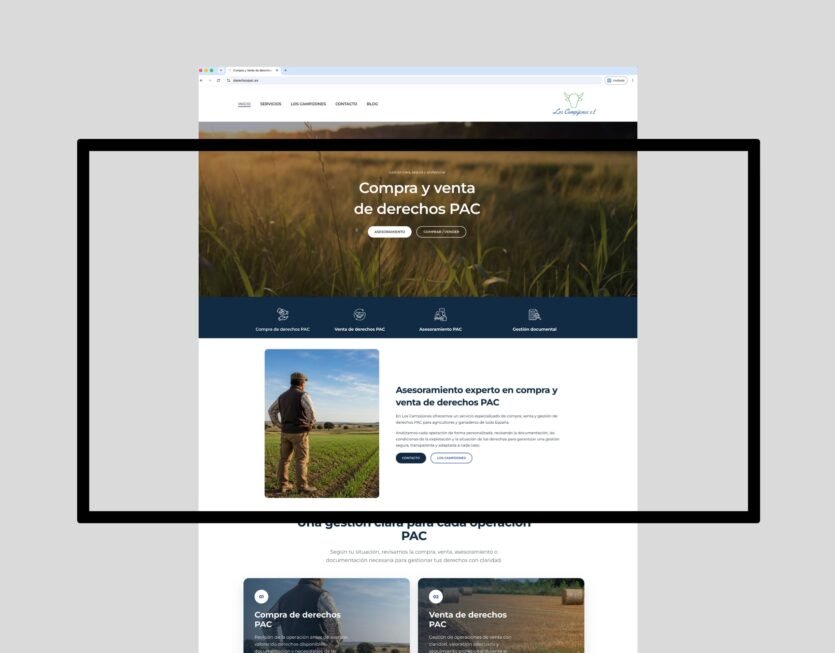 Diseño web asesoria de derechos pac