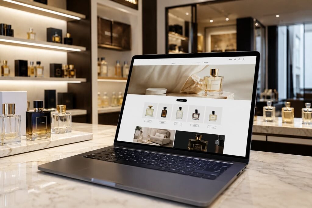 landig page perfumería ejemplo