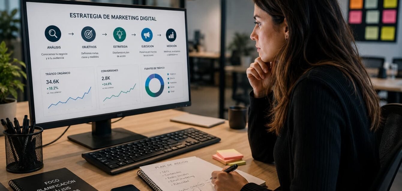 creando una estrategia de marketing digital para una pyme