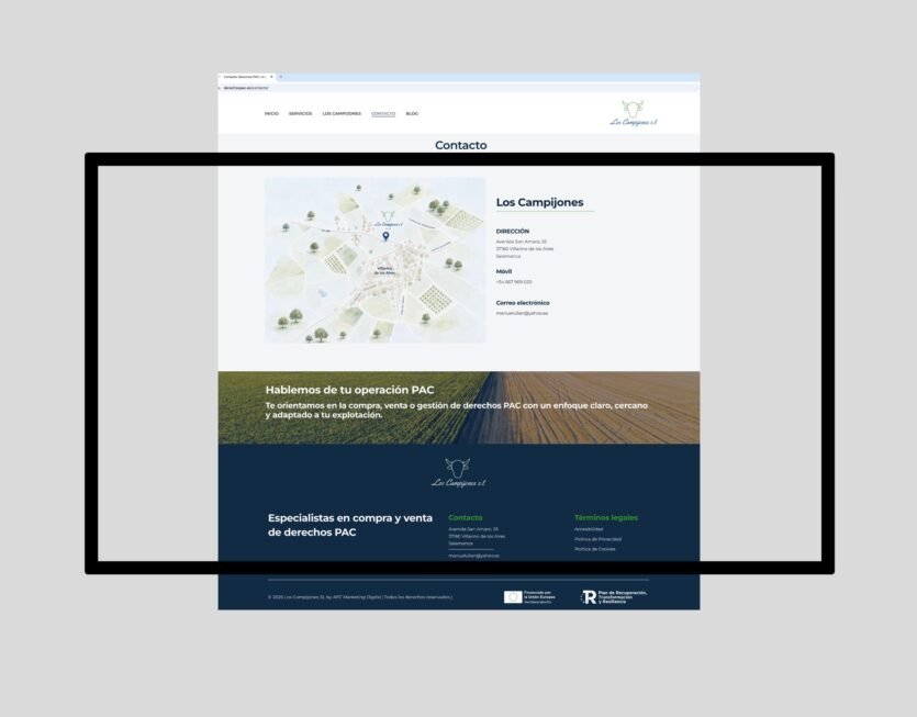 Diseño web contacto pac