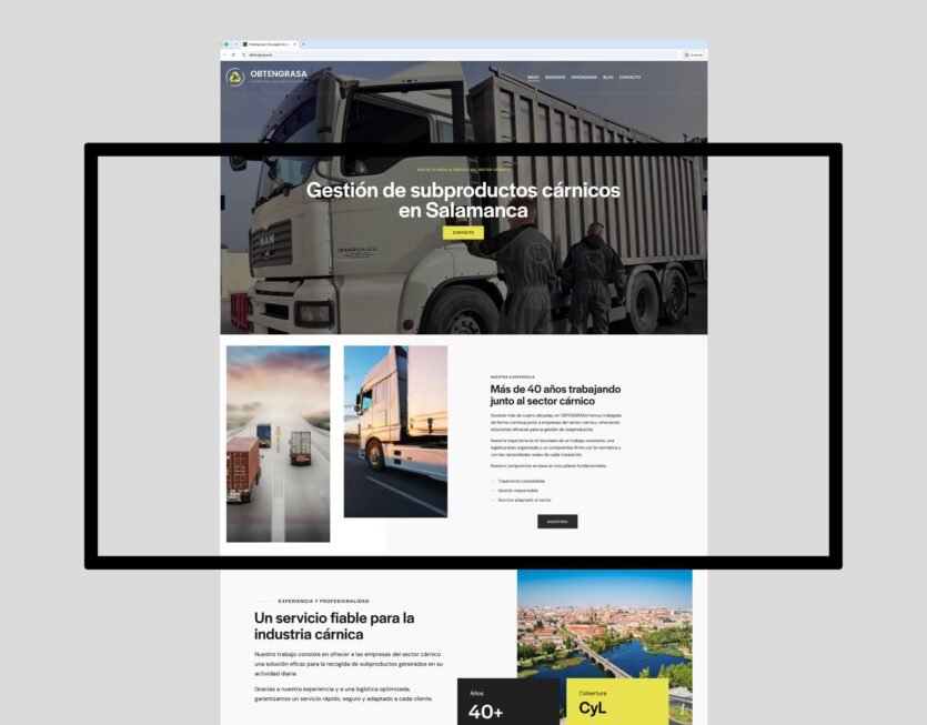 Diseño web obtengrasa salamanca